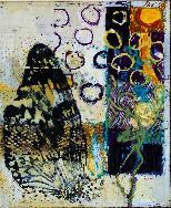Wings, encaustic on board