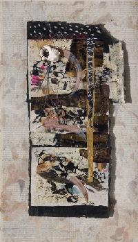 Sedimentation, mixed media on paper